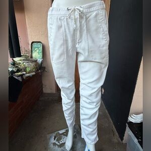 James Perse White Soft Drape Utility Pants 2